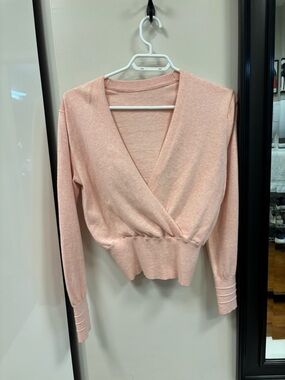 lululemon athletica Pink Wrap-Style Long Sleeve Top